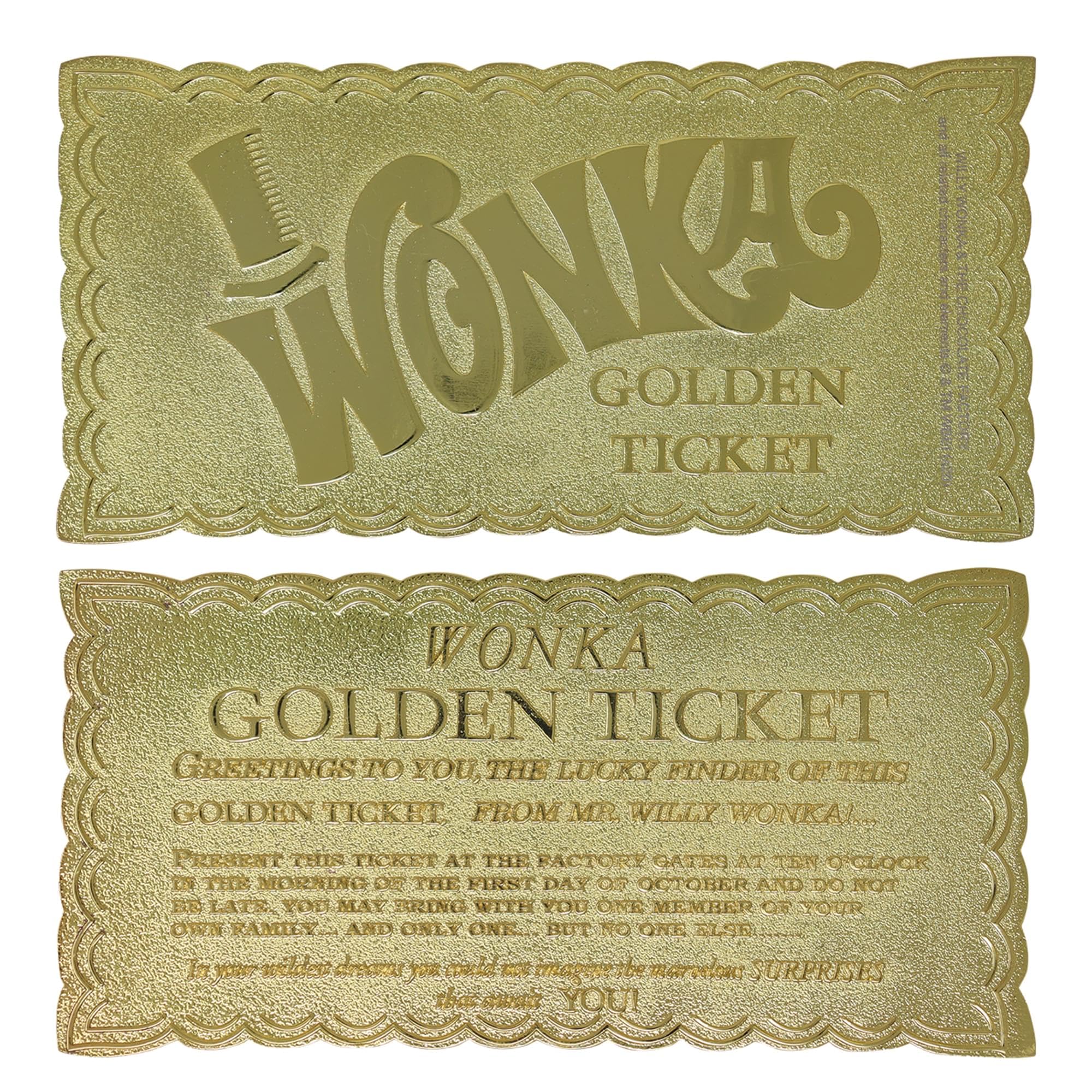 Fanattik Willy Wonka - Golden Ticket - Ticket Edition Collector