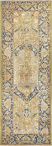 Miniatura 3 de Unique Loom Outdoor Traditional Collection - Alfombra Nosara (2 x 6 pies 1 pulgada, color verdebeige)