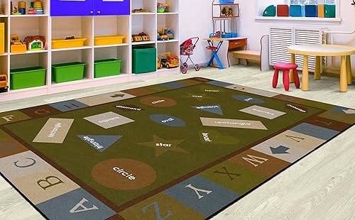 Miniatura 48 de Flagship Carpets Alfombra educativa Simple Shapes para el hogar o la escuela, área de aprendizaje, aula, dormitorio de los niños o sala de juegos, 7