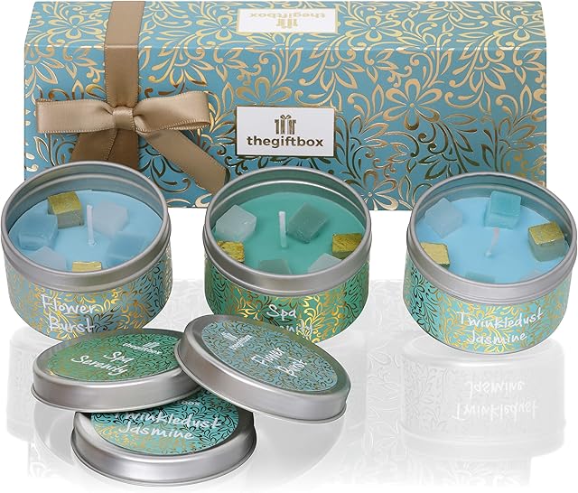 Scented Candle Gift Set, Relax Gift Set and Aromatherapy Gift. Scented Candles an for Women, Great Gifts for Her or Perfect Womens Gifts. (Twinklespark))