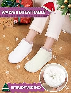 WOTENCCE Calzini A Pantofola Antiscivolo Uomo Calza Pantofole Pinze Fodera In Pile Per Caldi Calzini Invernali Per La Casa (Grigio Chiaro