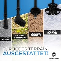 ALPIN LOACKER Összecsukható Trekkingbot Carbon Alumínium Korkgriffal Nordic Walking Damen Herren 5