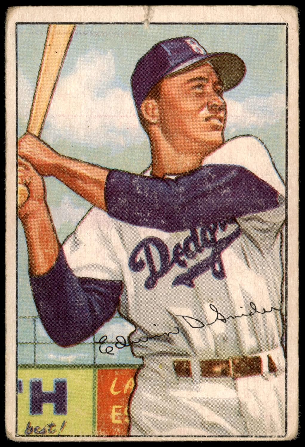 1952 Bowman #116 Duke Snider P Poor Brooklyn Dodgers Baseball