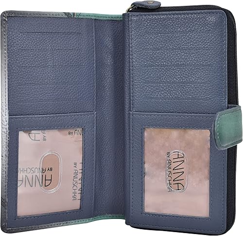 Miniatura 4 de Anna by Anuschka Women's Hand Painted Genuine Leather Two Fold Wallet