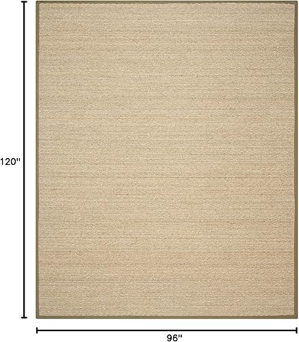 Miniatura 182 de Safavieh Colección de fibra natural NF115P - Alfombra (fibra natural), color gris, Fibras naturales beige, (Natural/Beige),Natural/Negro,Natural