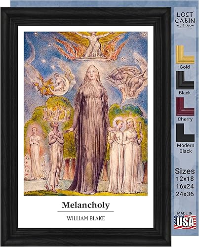 Miniatura 39 de Guillermo Blake Lost Cabin Nabucodonosor | Impresión en marco plano negro | Reproducción de pinturas de obras de arte finas | Póster decorativo