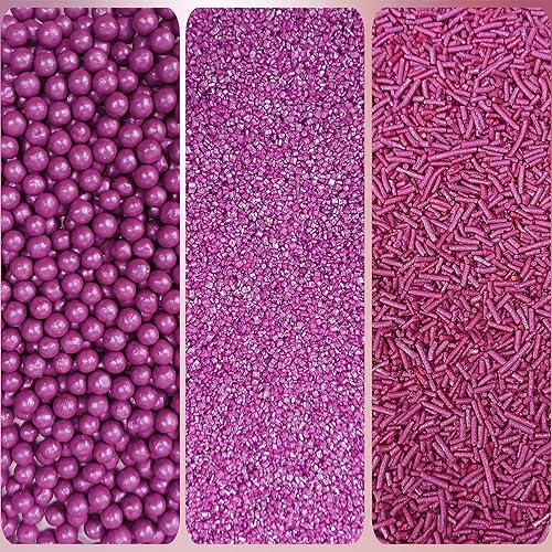 Miniatura 50 de Confect Orange Sprinkles - Mezcla comestible de espolvorear para Halloween Paquete surtido de 5 con grageas naranjas, jimmies y azúcar espumoso