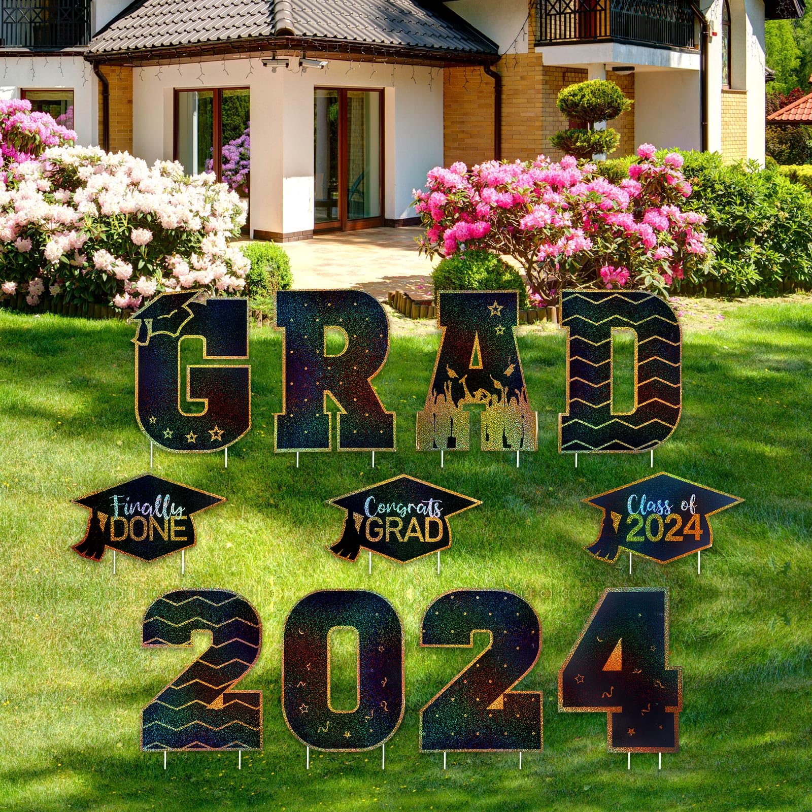 Snapklik.com : Tatuo 11 Pcs Graduation Yard Sign Decorations Congrats ...