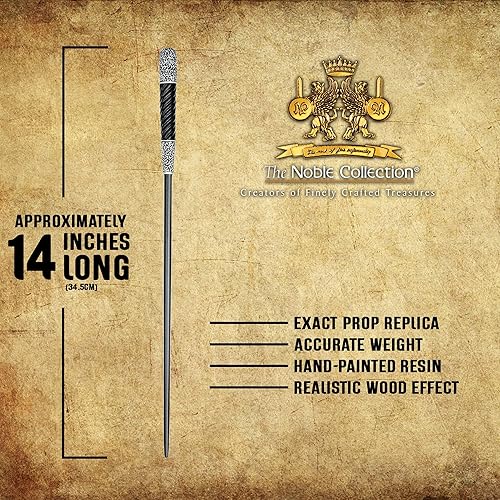 Miniatura 4 de The Noble Collection - Varita Leta Lestrange en una caja estándar con ventana - Varita del mundo mágico de 14 pulgadas (13.6 in) - Juego de