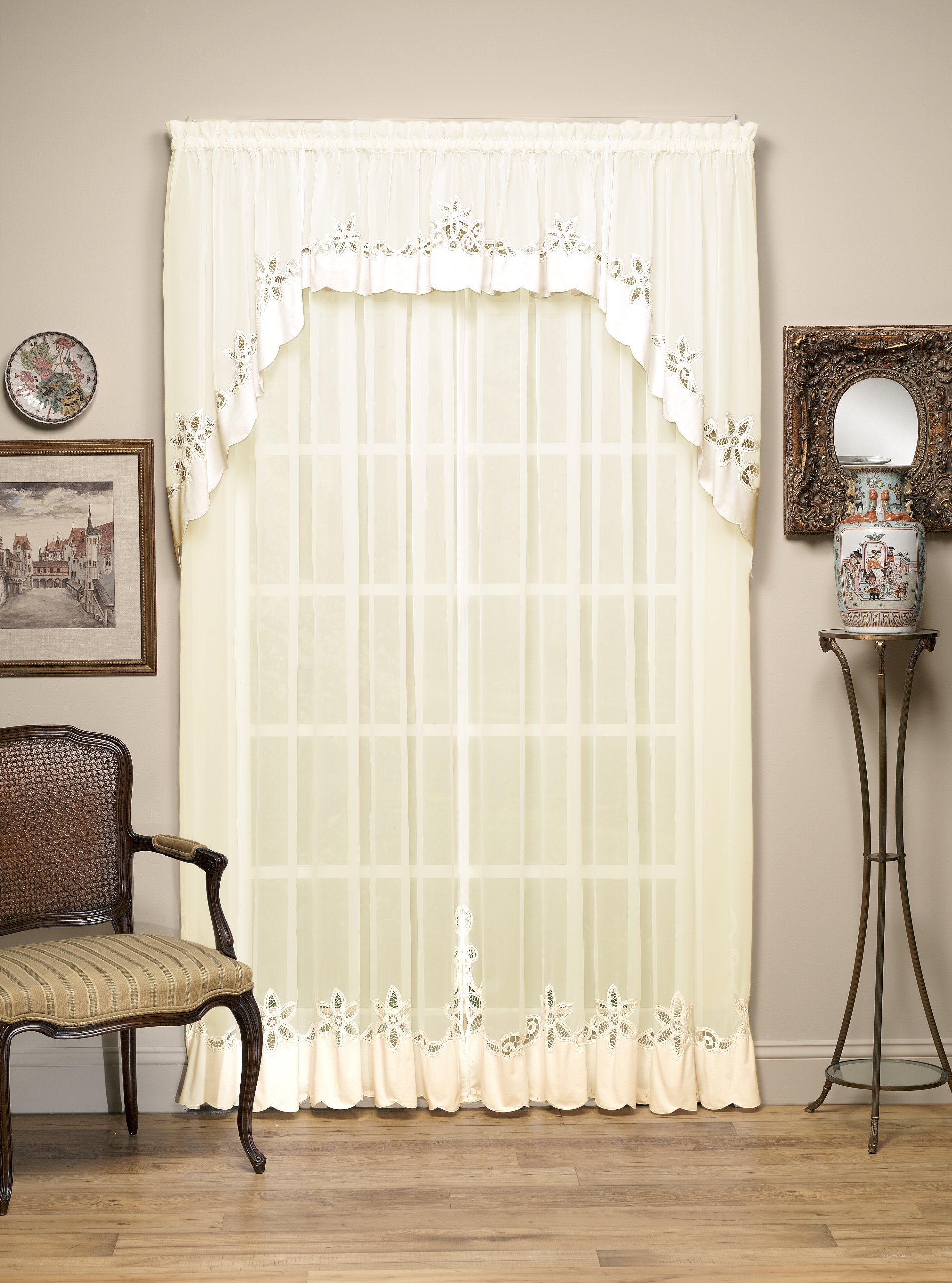 Ecru Battenburg Lace Curtains Curtains & Drapes