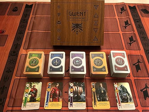 Miniatura 7 de Gwent Las 5 barajas 526 cartas premium con caja de almacenamiento de madera (todas las tarjetas de expansión DLC incluidas) para los amantes de los