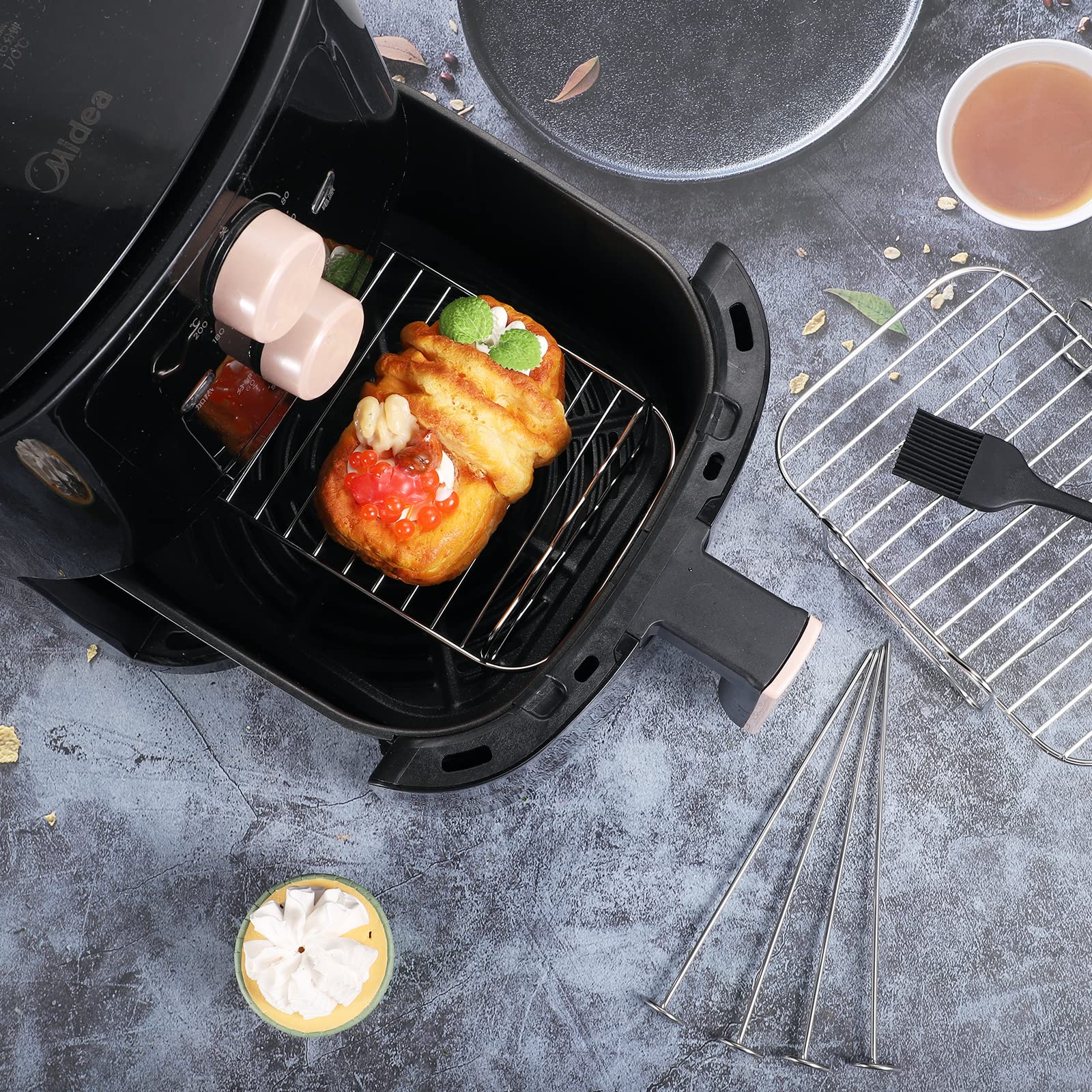 Accessori Friggitrice ad Aria, Griglia per Friggitrice ad Aria Calda copatibile con Ninja Foodi