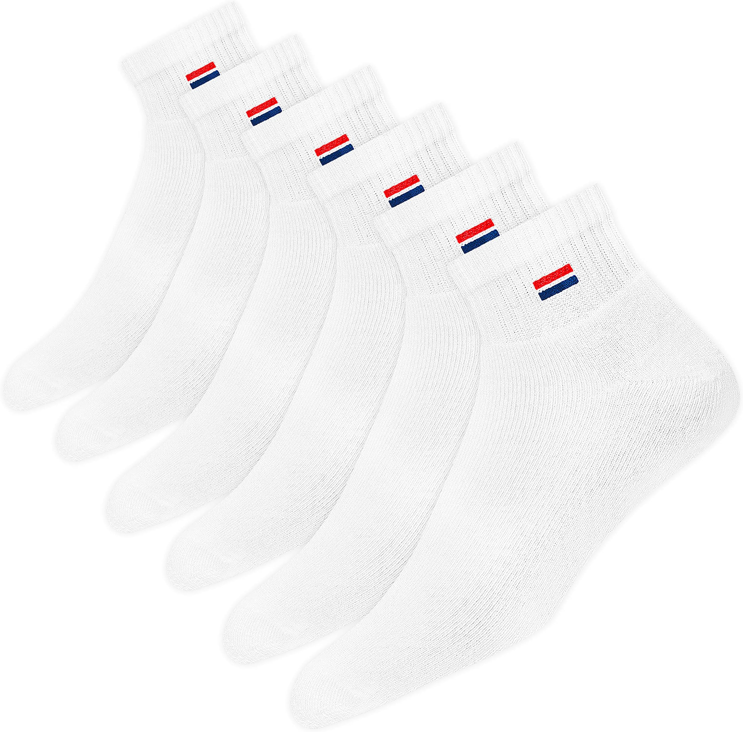 6 Pairs Trainer Socks Men Women Sports Socks Cotton Socks Quarter Socks Unisex (Multicoloured, 6 Pairs)