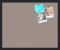 Vista 333 de PinPix Tablero de anuncios de corcho de 20 x 14 pulgadas. Este tablero decorativo enmarcado viene con diseño de círculos B W y un marco negro