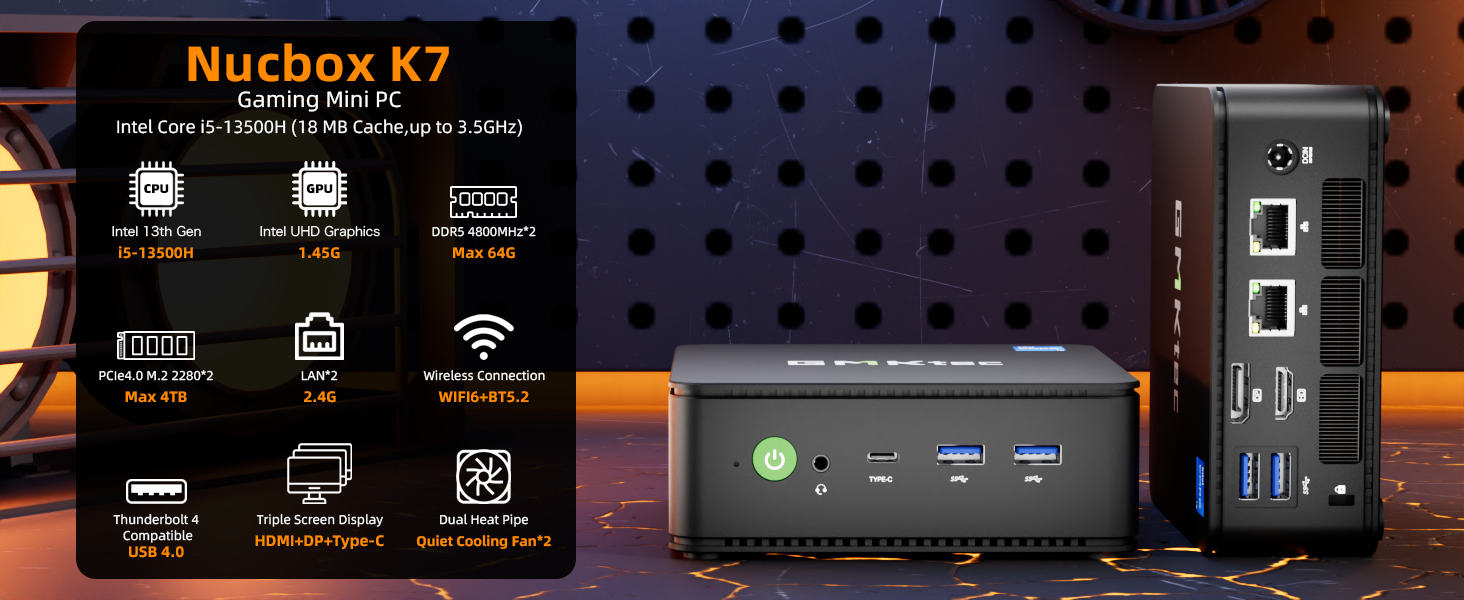 Amazon.com: GMKtec Mini PC Intel i5-13500H (Turbo 4.7GHz) Windows