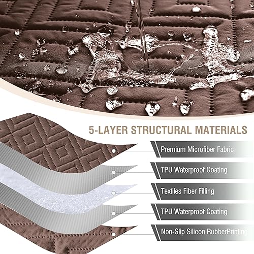 Miniatura 2 de Fundas impermeables para sofá biplaza reclinable, 100% de protección, fundas de sofá antideslizantes de 2 plazas, fundas protectoras de muebles