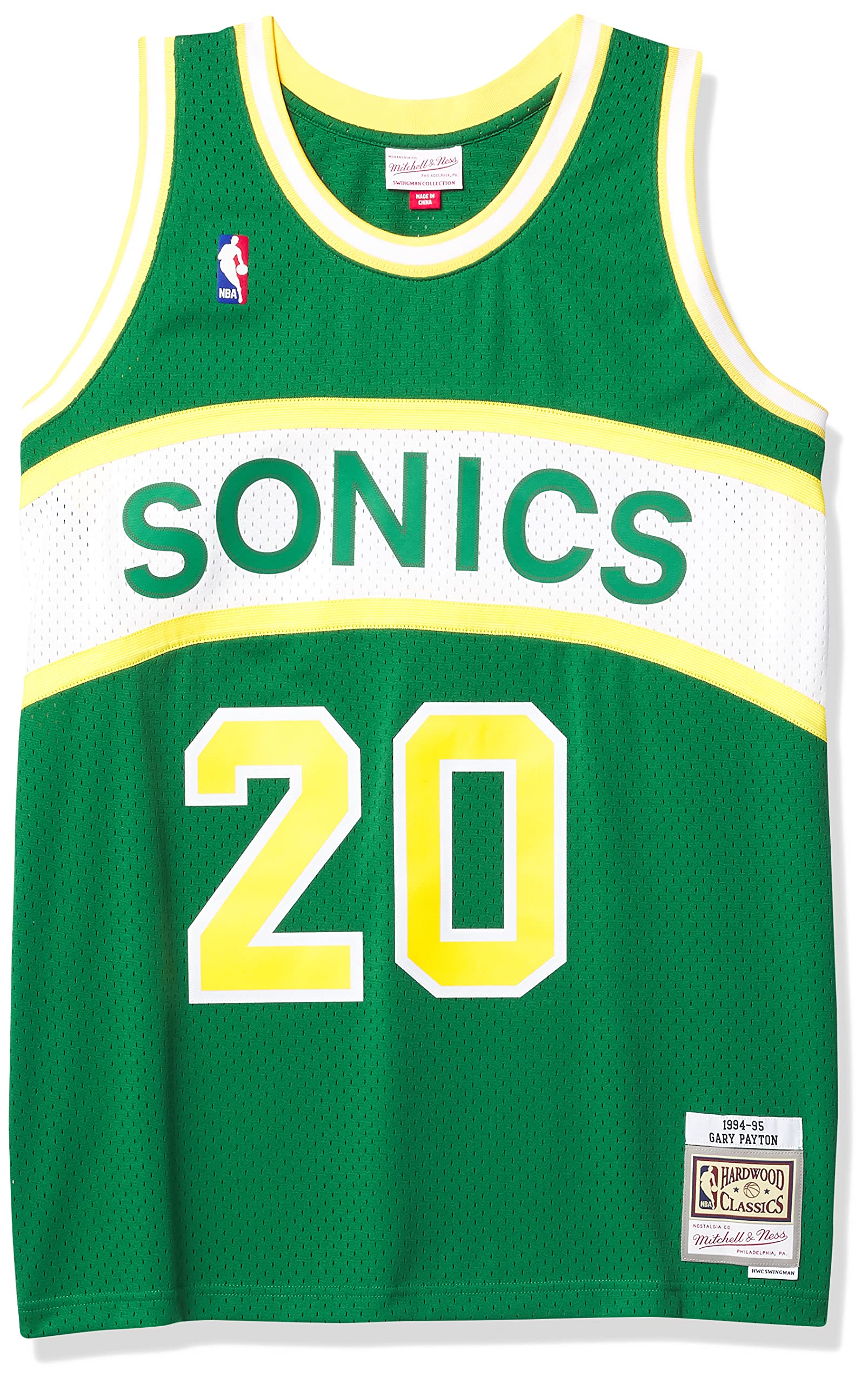 Mitchell & Ness Seattle Supersonics Gary Payton - Camiseta de Tirantes, Color Verde