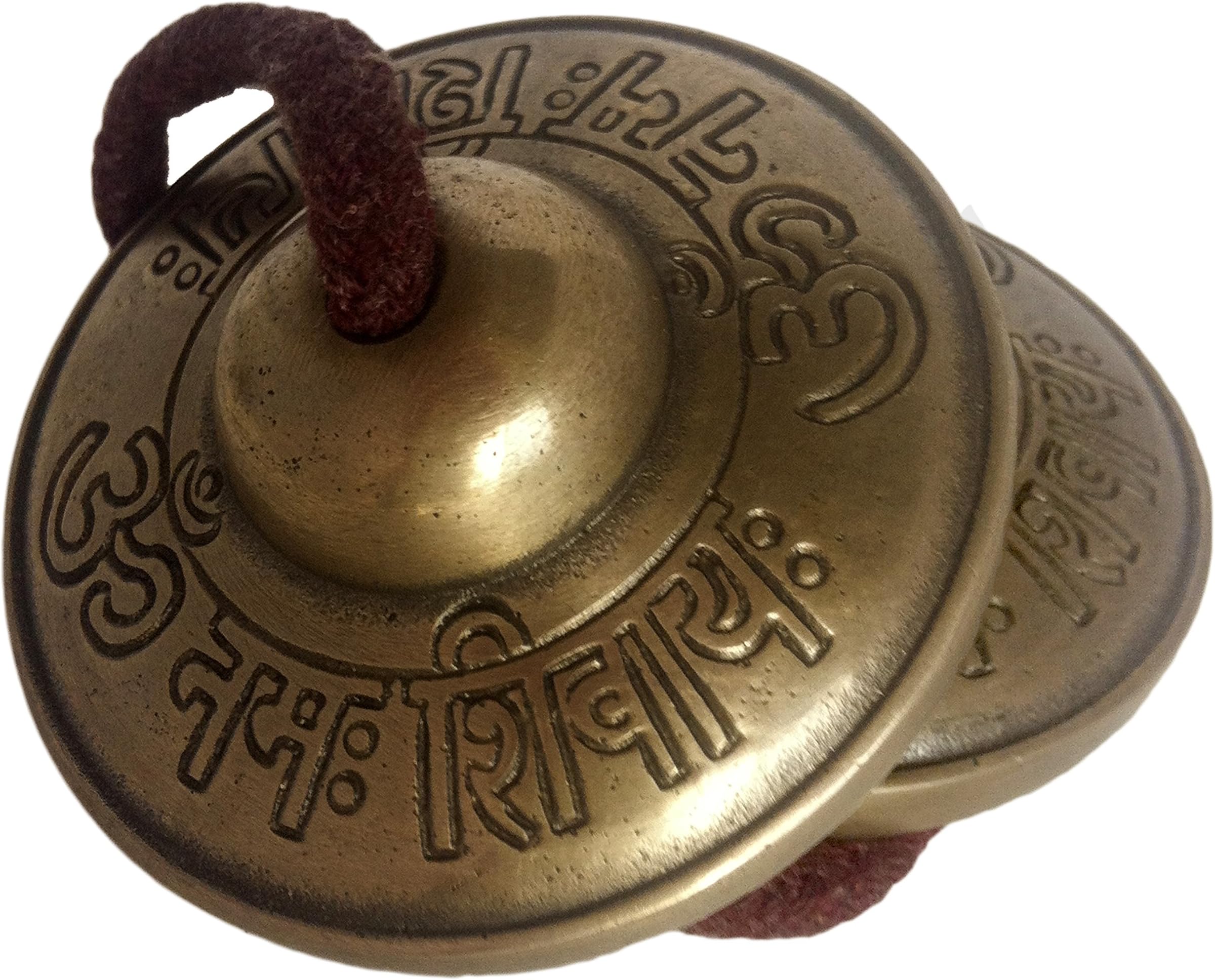 Tingsha Om Namah Shivaya Tibetan Meditation Bells Chimes (2.75")