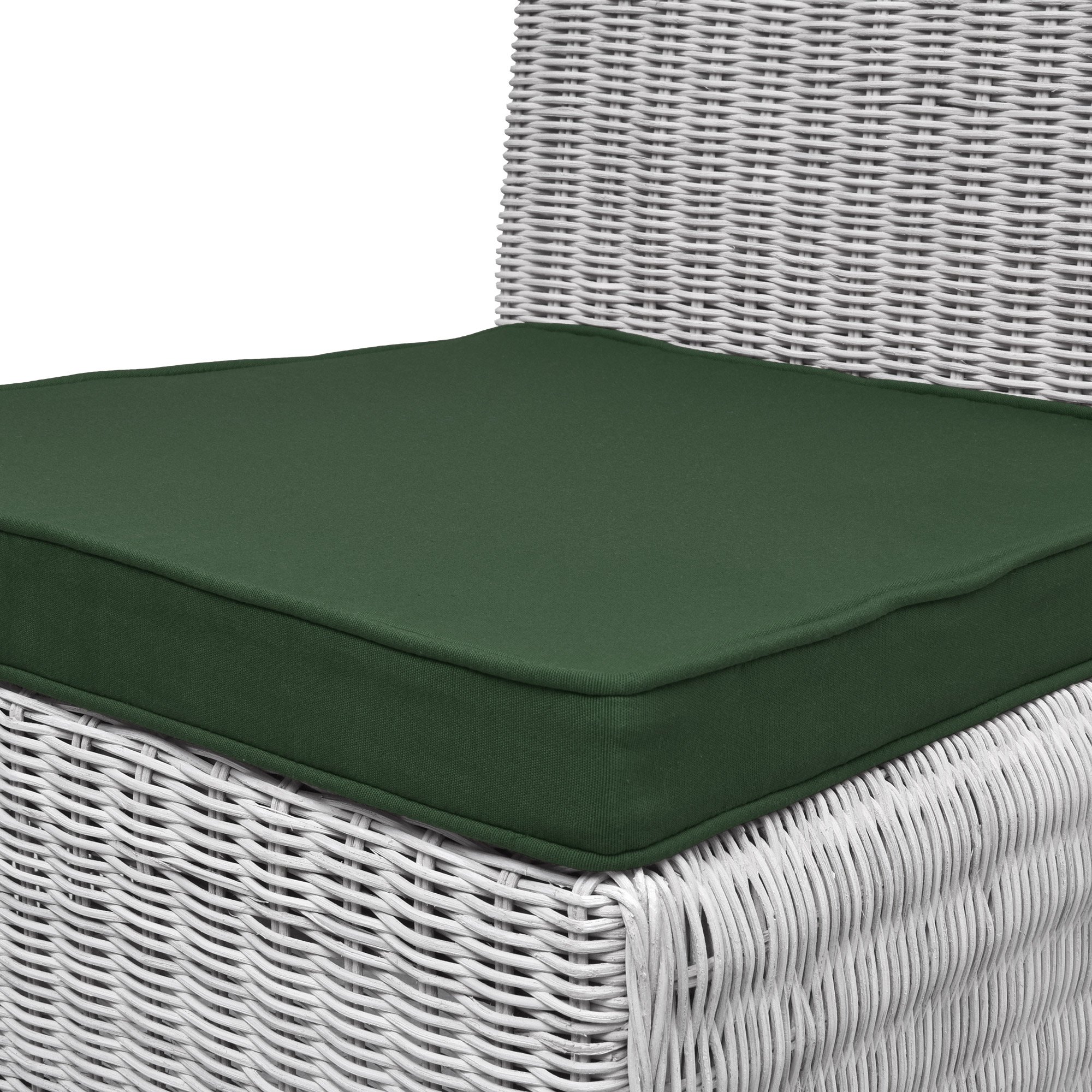 Beautissu Loft SK cojín de Silla 45x40 cm Verde - Juego de 8 Cojines de Silla con Correas Cojín de Asiento para sillas, Antideslizante con Correas de fijación Almohadilla de tapicería