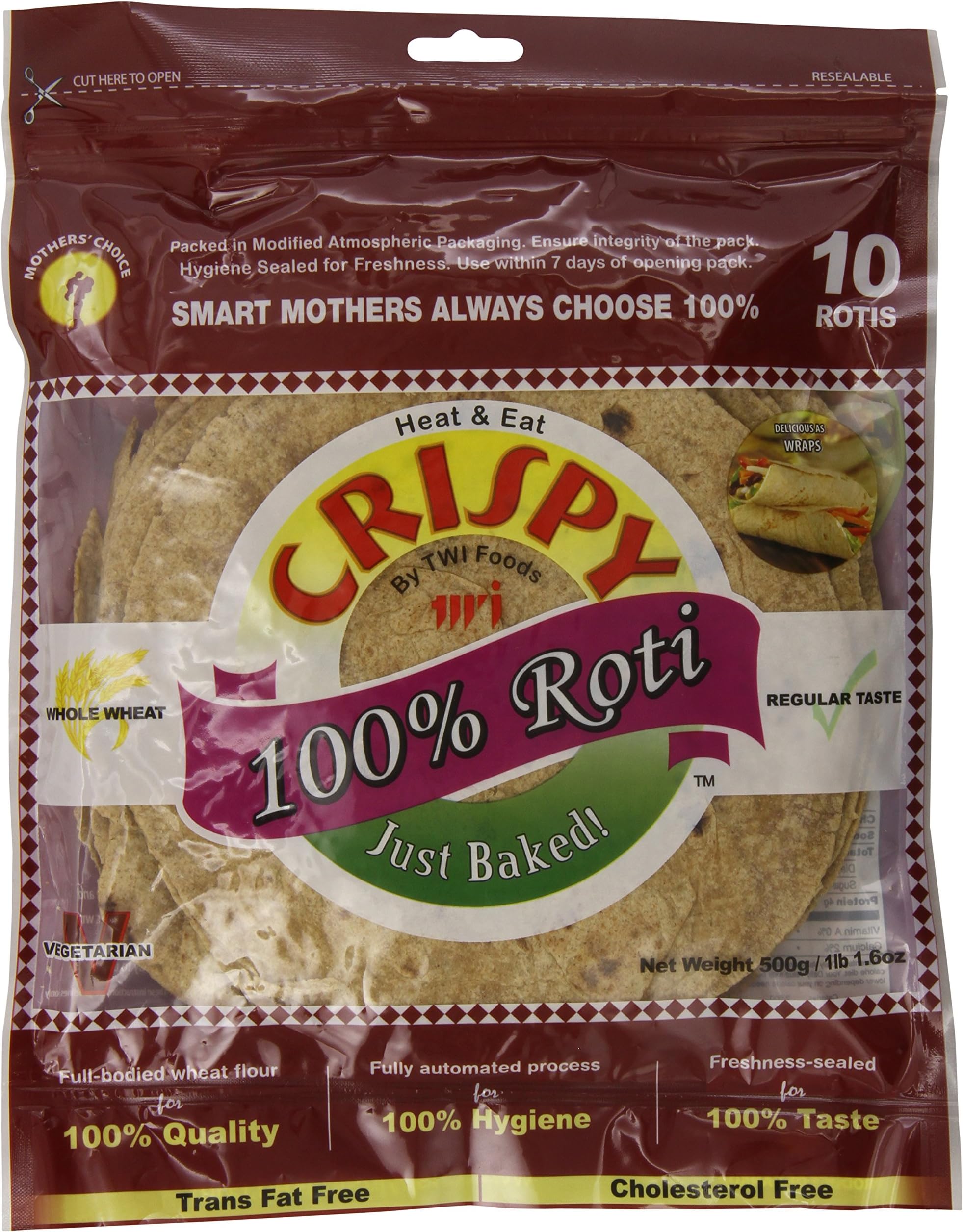 TWI Whole Wheat Chapati, 17.64 Ounce