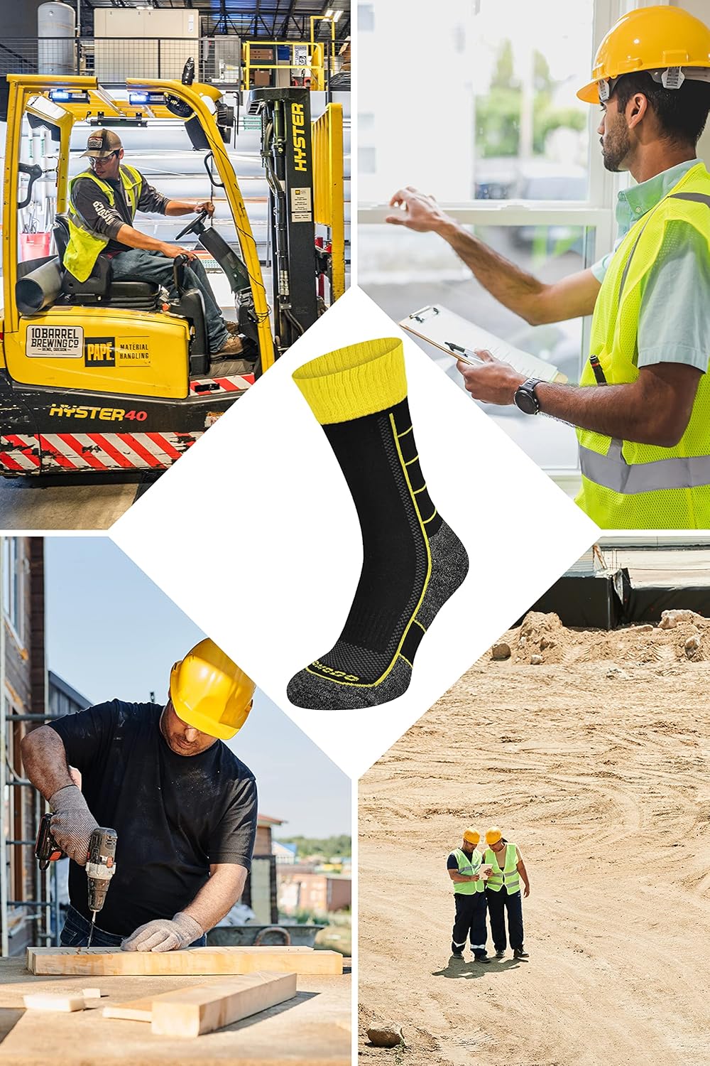 Mens Cooling Work Socks for Summer | Comodo | Breathable Coolmax Socks for Boots