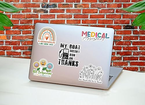 Miniatura 3 de Calcomanía de vinilo con texto en inglés My Boat Doesn T Run On Things, calcomanía de vinilo para accesorios de mercancía, idea de regalo para