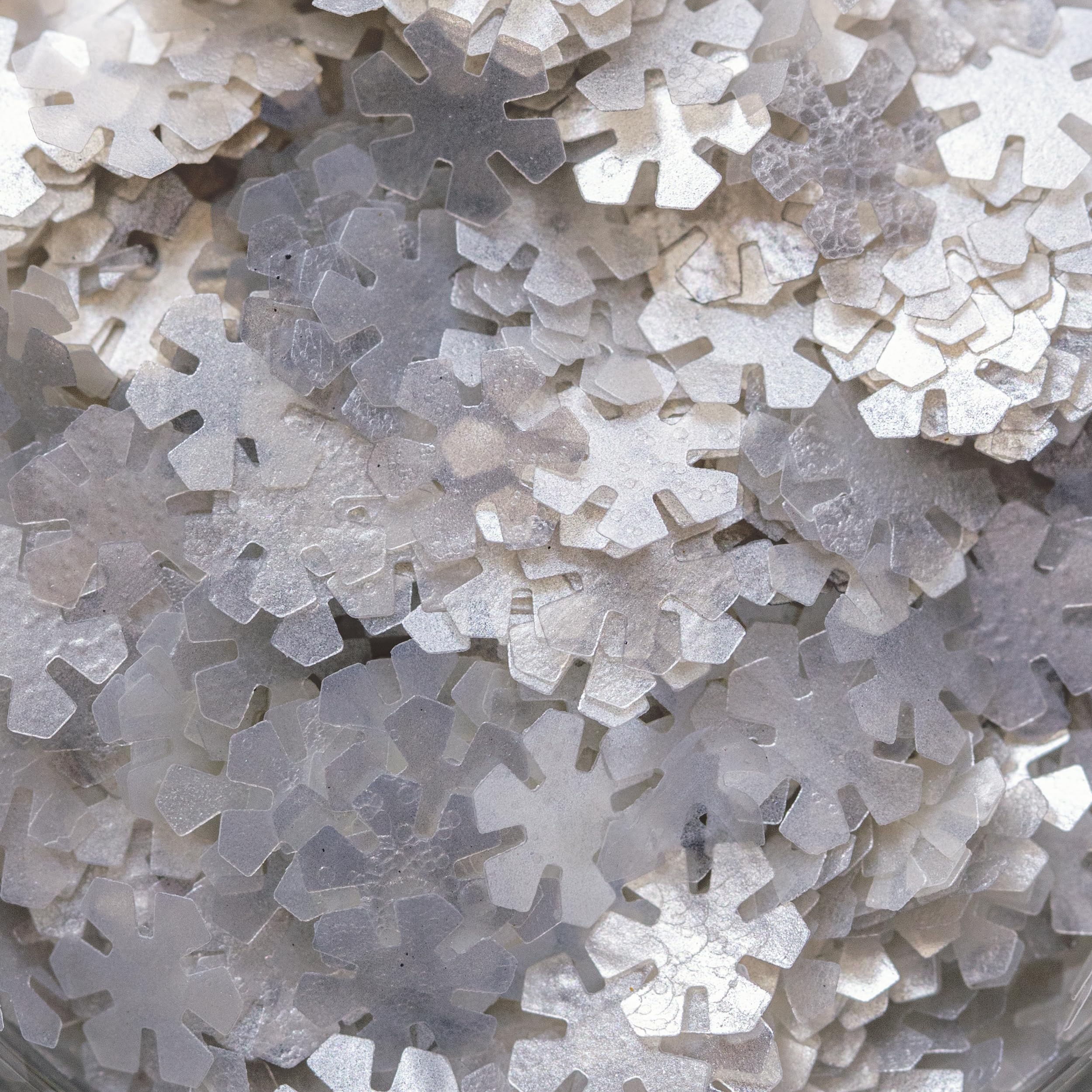 PME Cake Christmas Edible Glitter | Snowflake Shapes (1g / 0.03oz) | Festive Gllittery Decorations for Cupcakes, Cookies & Winter Holiday Bakes
