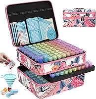 Vista 23 de ARTDOT Contenedor de almacenamiento de 120 ranuras para kits de arte de diamantes para adultos, cajas de almacenamiento portátiles de cuentas