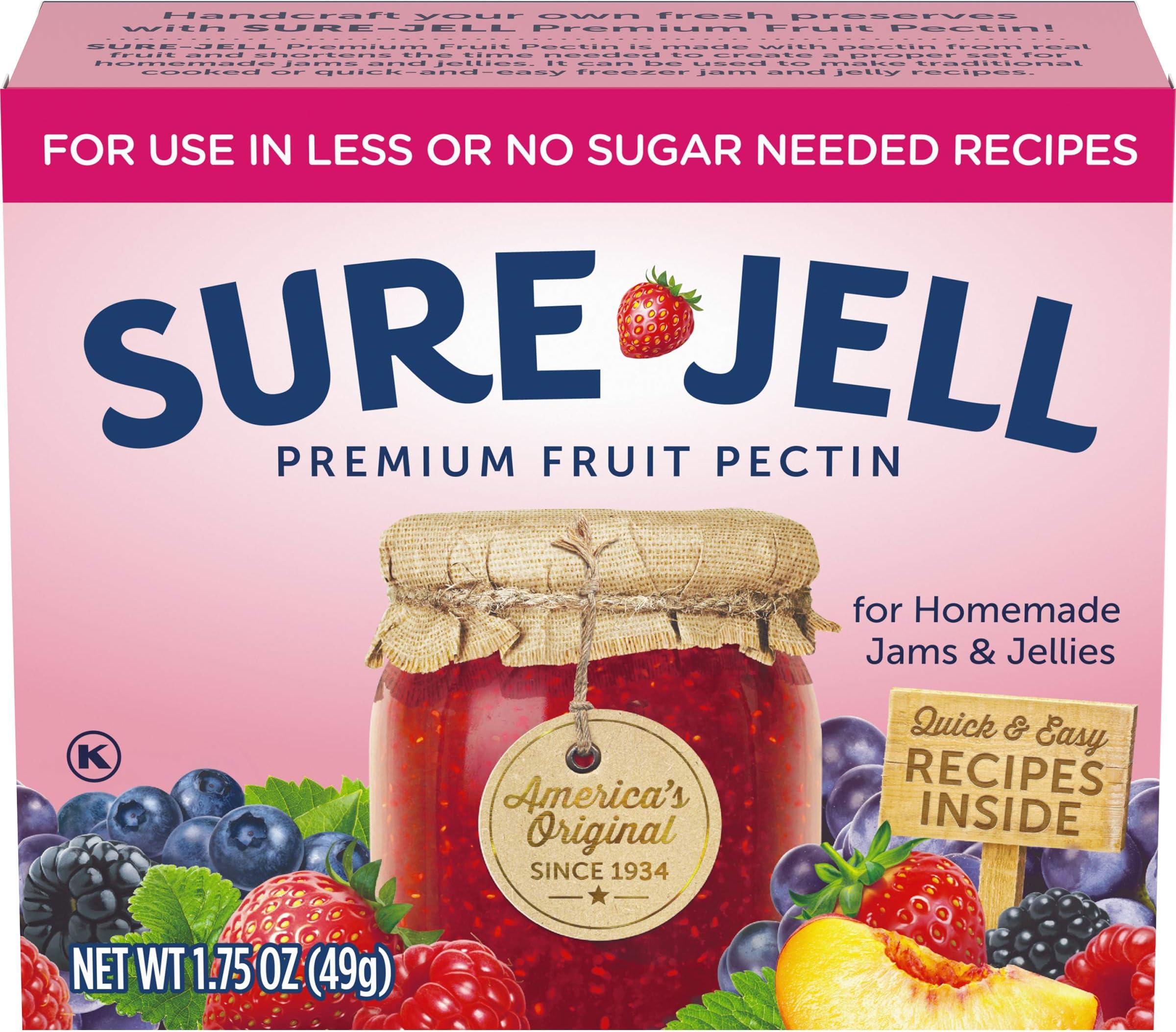 Sure-Jell Premium Light Fruit Pectin (1.75 oz Boxes, Pack of 6)