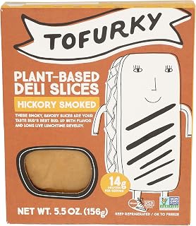 Tofurky Vegan Hickory Smoked Deli Slices, 5.5 oz (Pack of 6) - Plant-Based Meatless Sandwich Fillings