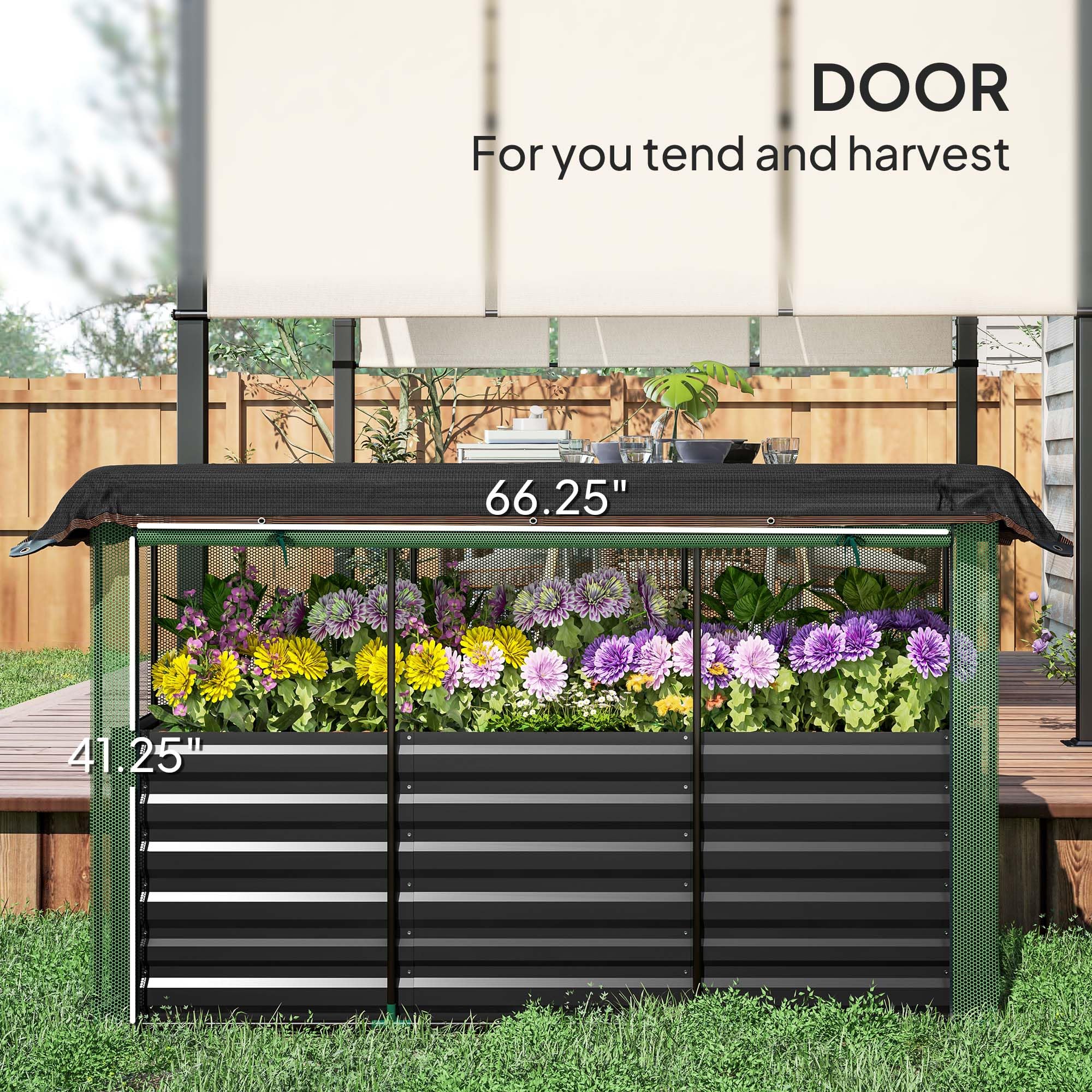 Garden mamaさま専用 Amazon.com: Outsunny 5.9 x 2 x 1.9 ft Galvanized Raised Garden Bed