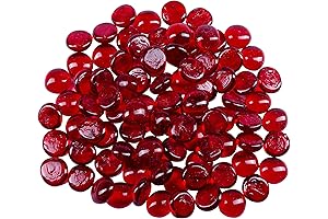 Rich Red Gemstones from Ancient Valleys: Galashield Red Flat Glass Marbles for...
