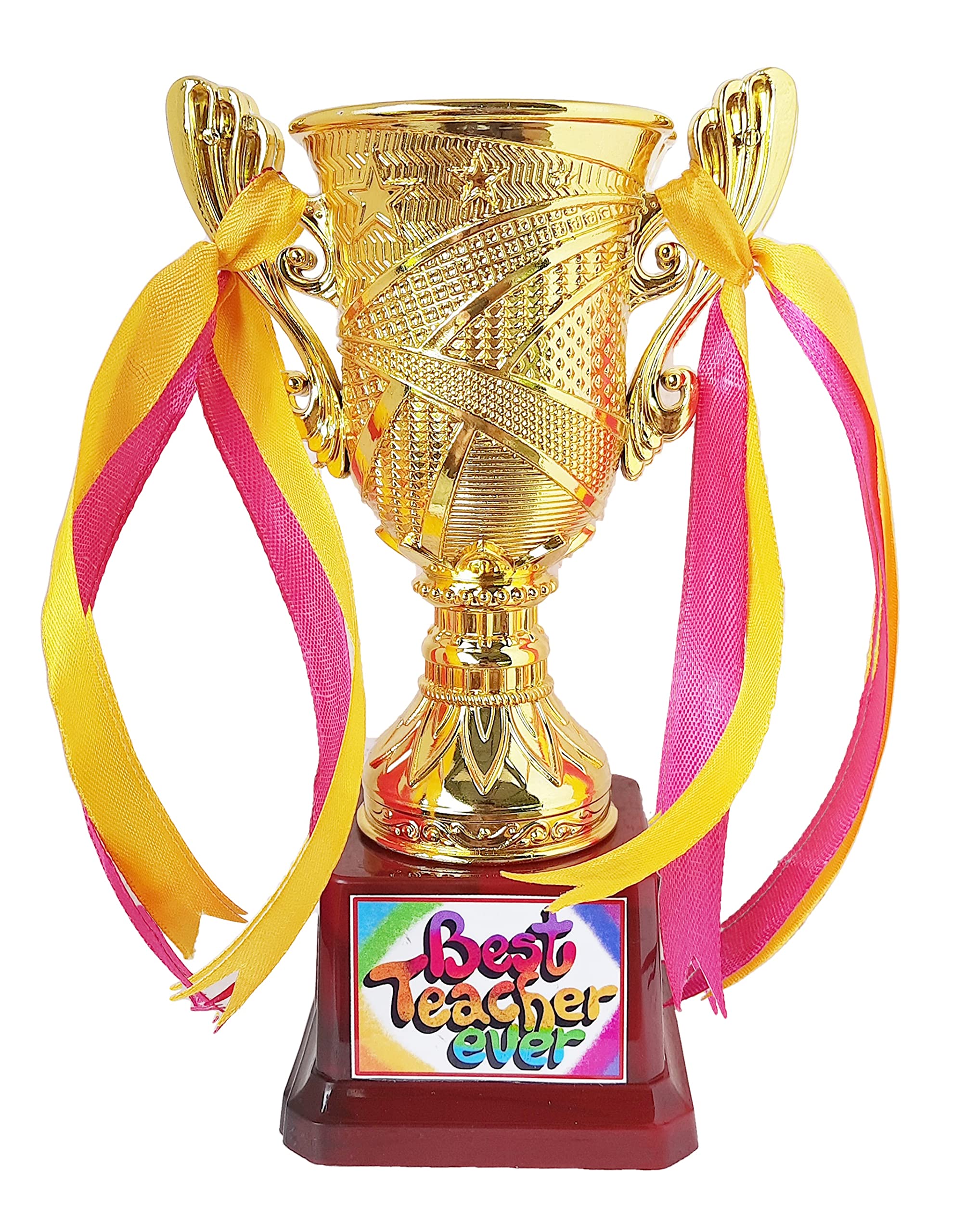 Victory ABS Best Teacher Trophy Award for Teacher || Golden Colour Teachers Day Special Trophy (7 inch) (Worlds Best Teacher) (B09CVW4C9K) Amazon Price History, Amazon Price Tracker
