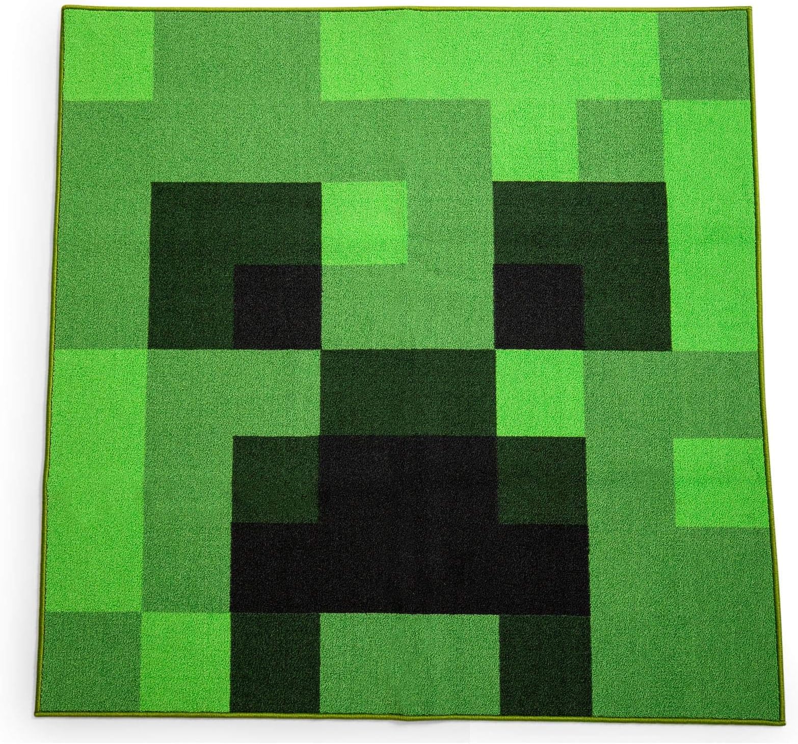 Minecraft Green Creeper Square Area Rug | 52 Inches