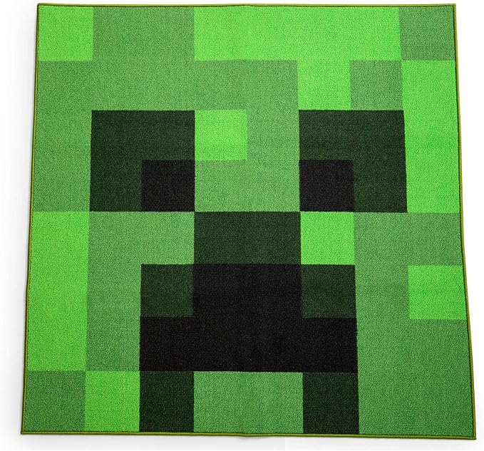 Washable Rug Minecraft Amazon.com: Minecraft Green Creeper Large Square Area Rug | Official ...