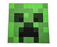 Minecraft Green Creeper Large Square Area Rug | Official Video Game Collectible | Indoor Floor Mat, Rugs for Living Room and Bedroom | Home Decor for Kids Room, Playroom | 52 x 52 Inches