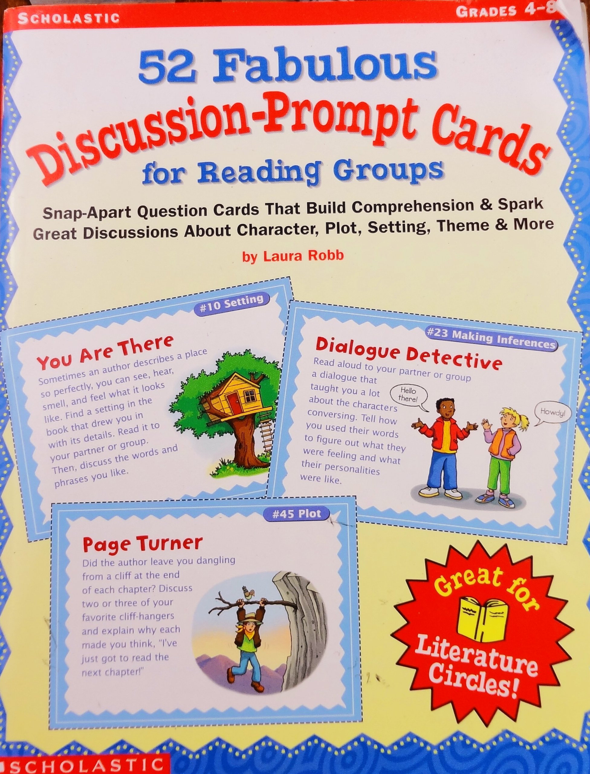 52 Fabulous Discussion-Prompt Cards for Reading Groups, Grades 4-8