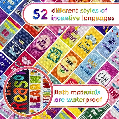 Miniatura 2 de 52 tiras silenciosas para la ansiedad, calcomanías sensoriales de dos texturas calmantes para teléfonos, libros, botellas de agua, cuadernos,