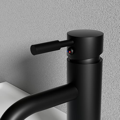 Miniatura 4 de Grifo de baño negro mate, conjunto de grifo de baño generalizado, grifo de lavabo de baño 1 agujero