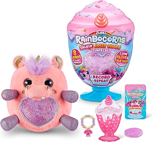Miniatura 4 de Rainbocorns Talkin' Jelly Shake Surprise - Peluche de hipopótamo de peluche perfumado de peluche - Toneladas de sorpresas, mezcla de limo DIY y más,