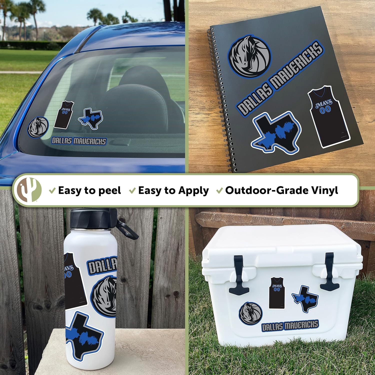Desert Cactus Dallas Mavericks Sticker NBA Officially Licensed Vinyl Decal Laptop Water Bottle Car Scrapbook (City Edition 2023) - Image 2