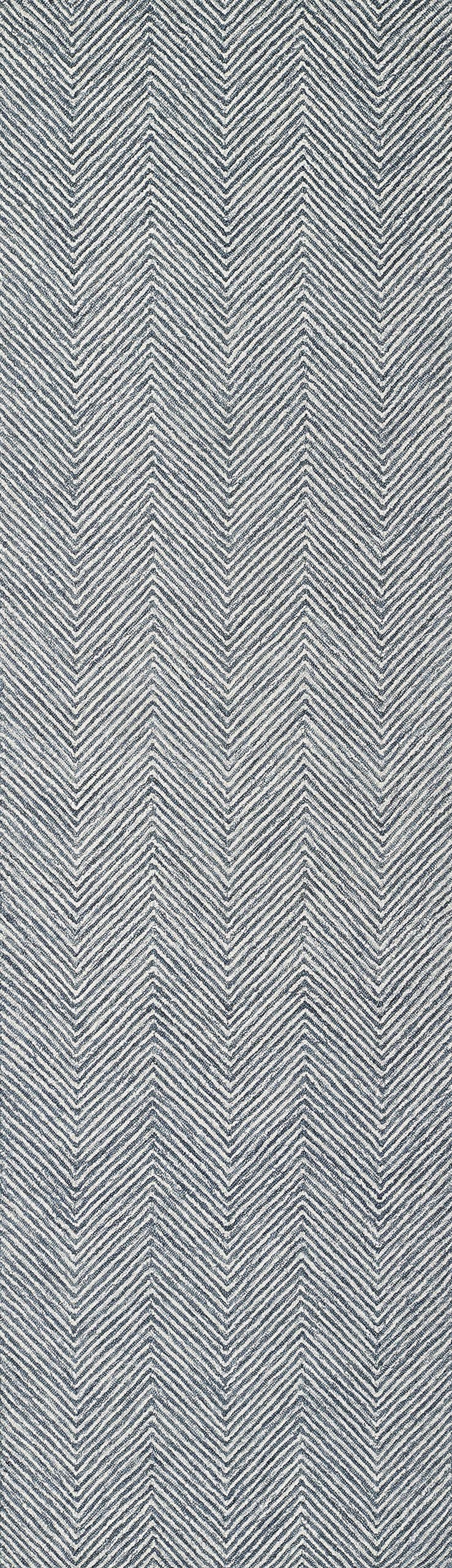 Momeni Charles Wool Hand Tufted Contemporary Indoor Area Rug, Denim, 2'3