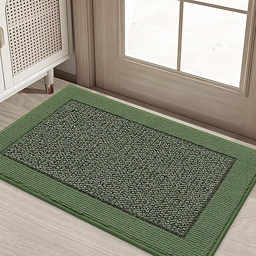 BEQHAUSE Tapete para puerta interior de 20 x 32 pulgadas, tapete antideslizante para entrada, lavable, resistente a la suciedad, tapete