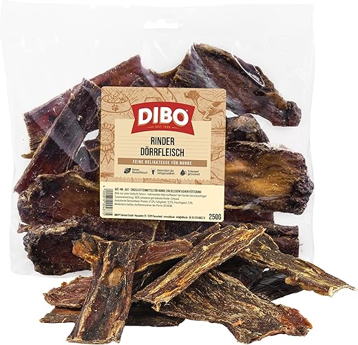 DIBO DIBO Dried Meat, 250g Bag, Natural Snacks or Treats for Dogs, Quality Chews, Chew-Free