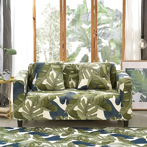 MIDODO - Funda de sofá estampada, funda elástica para sillón, juego de fundas de sofá con patrones para sillón acojinado de 3 plazas FB (3