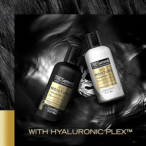 Miniatura 4 de TRESemmé Acondicionador rico en humedad, ceramida + ácido hialurónico, acondicionador de tamaño de viaje para cabello dañado, acondicionador