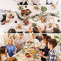 Vista 6 de 30Pcs Snowflake Paper Placemats Christmas Sliver Glitter Disposable Place Mats Winter Round Sparkle Decorative Table Chargers Xmas Snowflake