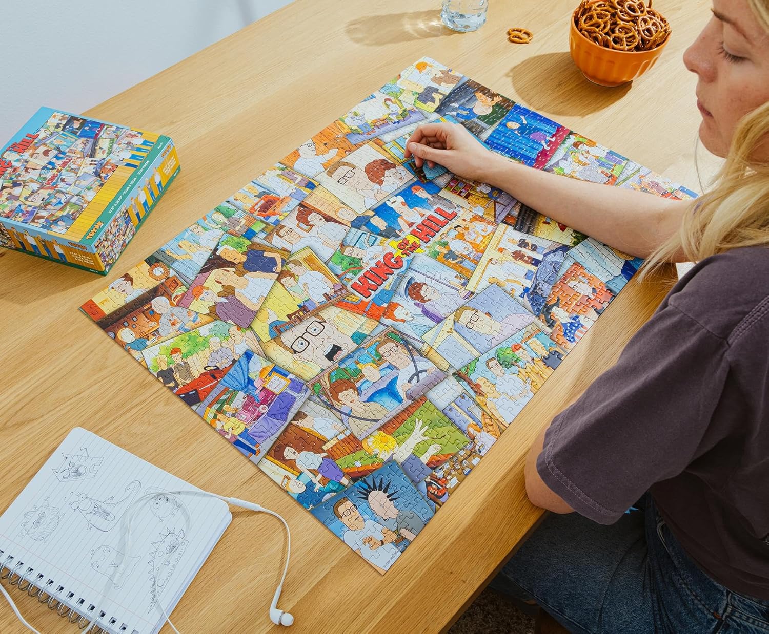 King of The Hill 1000-Piece Jigsaw Puzzle Activity | 28 x 20 Inches