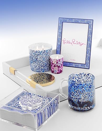 Miniatura 2 de Lilly Pulitzer Bonita taza de café transparente con asa, taza de café de 12 onzas, taza de vidrio estética para café y té (Twisted Up)