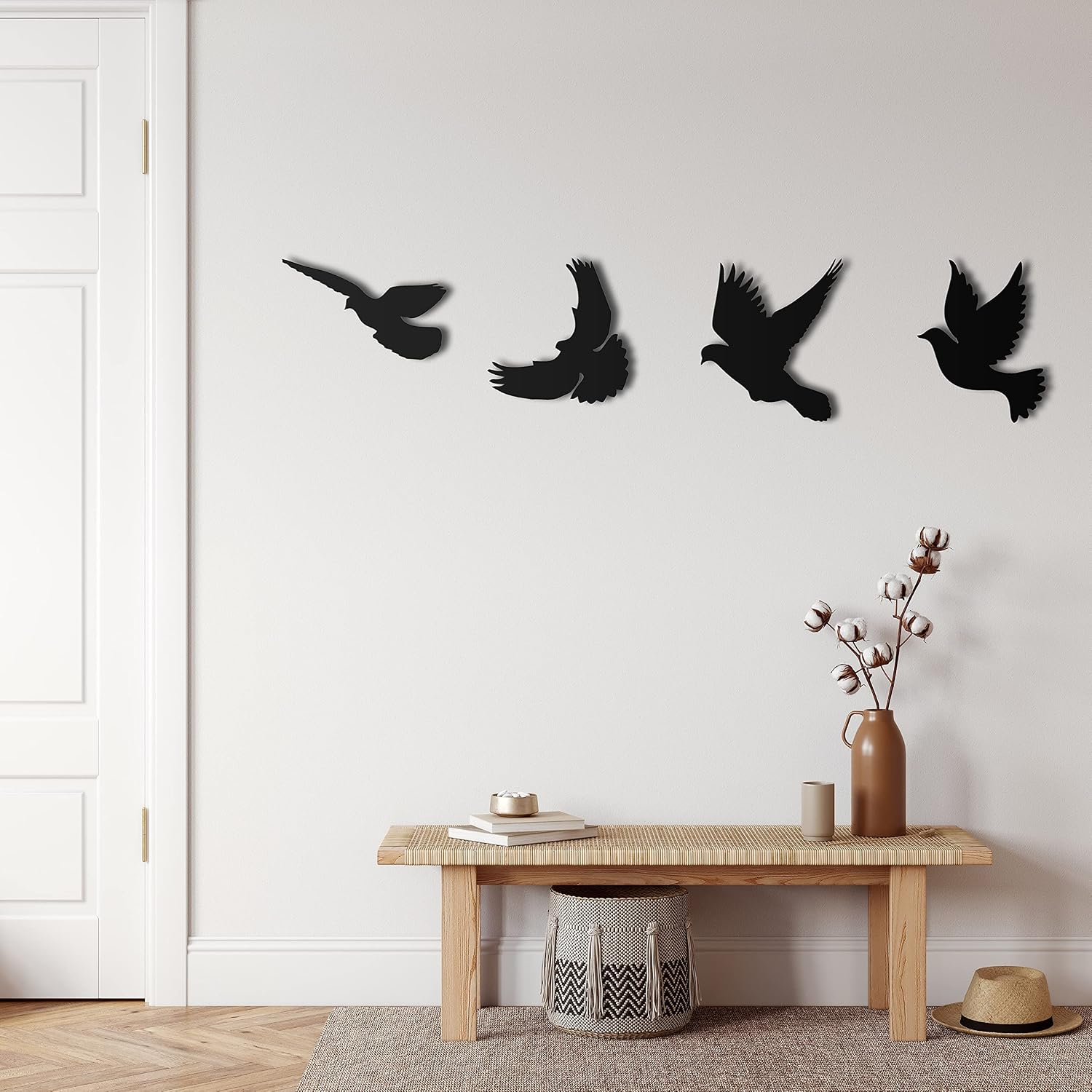 DEKADRON Metal Wall Art, Birds Decor, Metal Wall Decoration, Home Livingroom Indoor Outdoor Birds Sign (4)